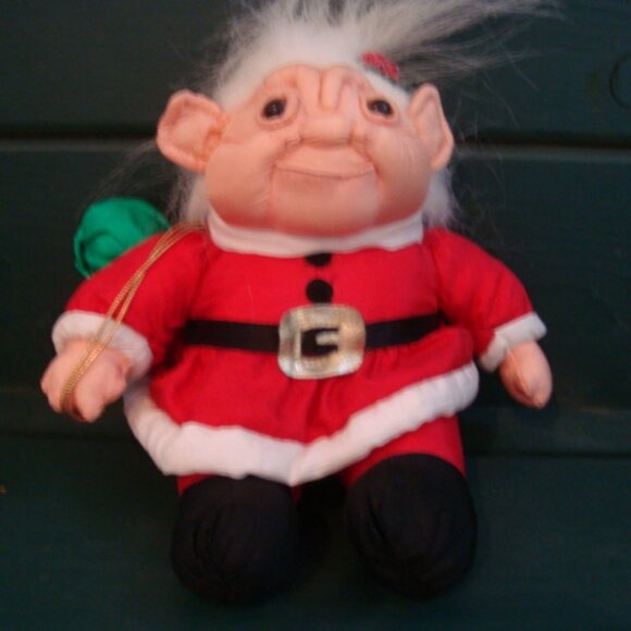 Vintage Norfin Santa Troll ParaChutes International Silver Co Rare Plush - Picture 2 of 7